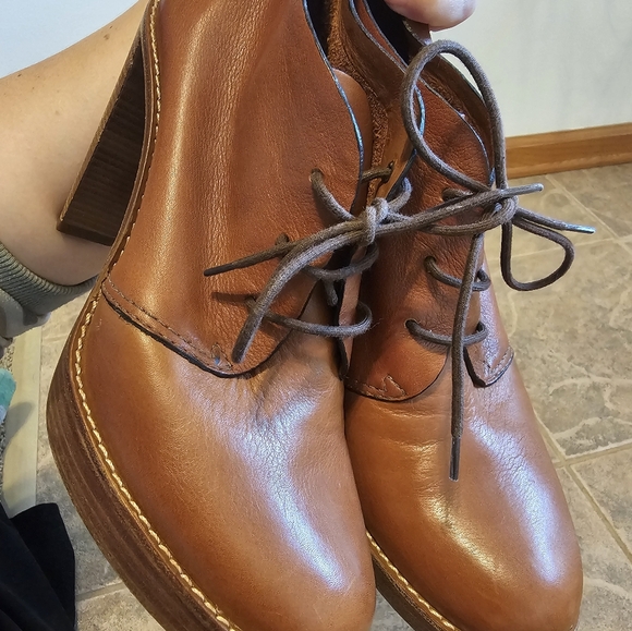 Cole Haan Brown Leather Booties, Size 8.5 - Picture 2 of 6